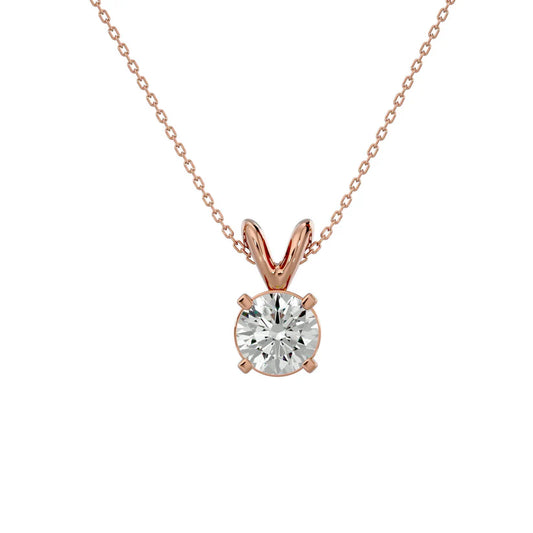 Discover Timeless Elegance: 14K Solid Gold Moissanite Solitaire Pendant