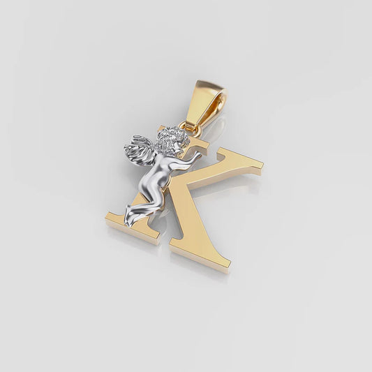 Discover the Timeless Elegance of the 14K Solid Gold Angel K Necklace: A Personalized Touch of Grace