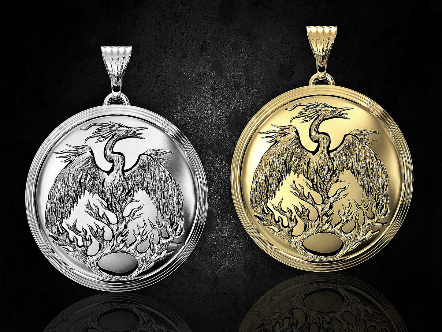 Gold Phoenix Pendant