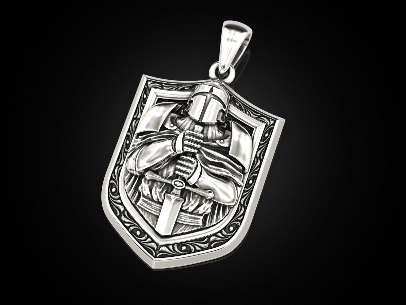 Gold Knight Pendant