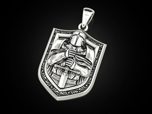 Gold Knight Pendant
