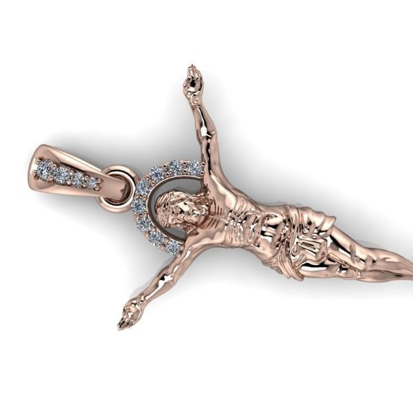 Rose Gold Jesus Necklace