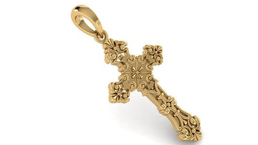 Gold Orthodox Cross Necklace