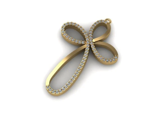 Gold Diamond Cross Necklace