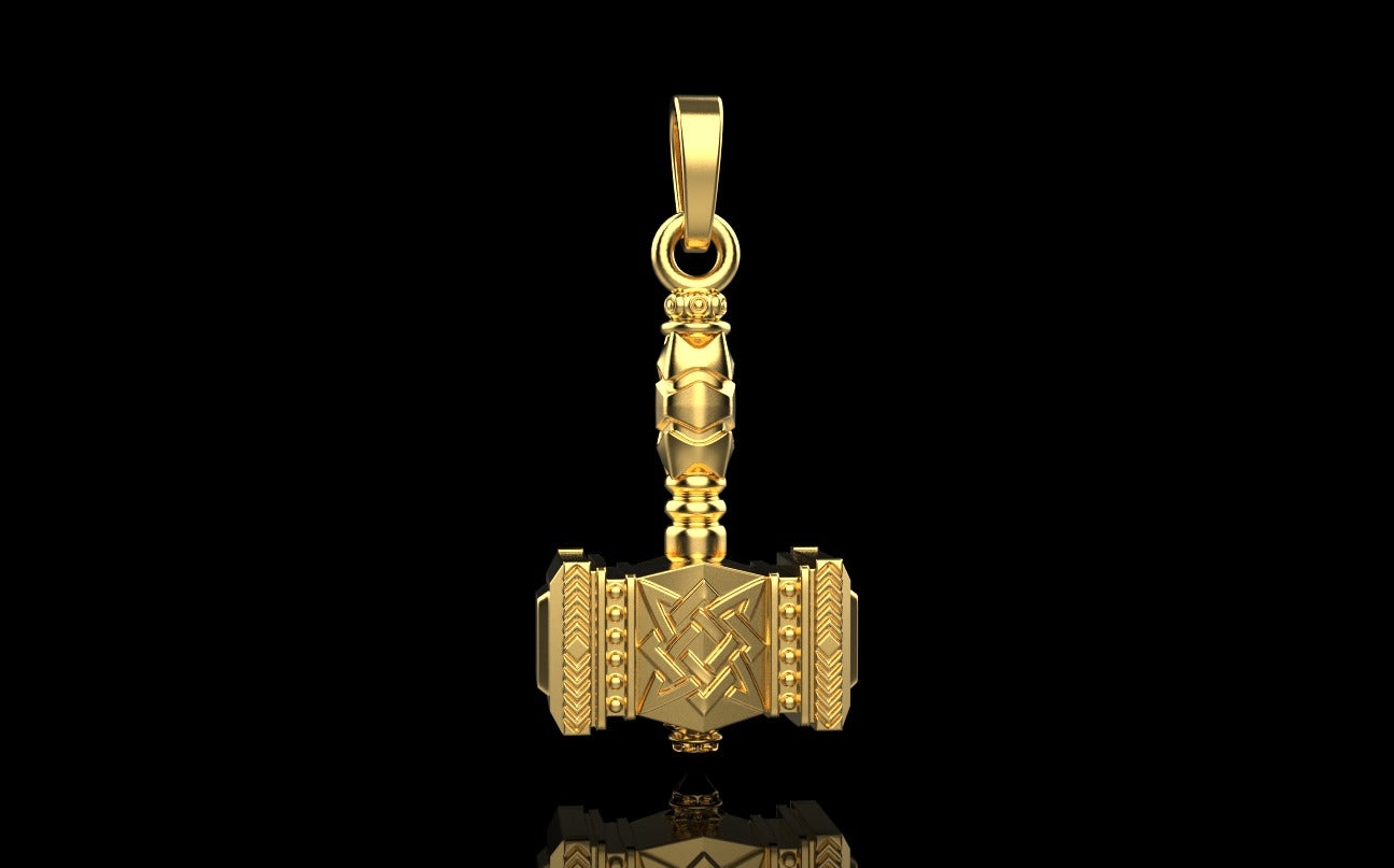 Gold Hammer Necklace