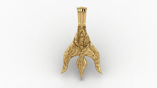 Gold Trident Pendant
