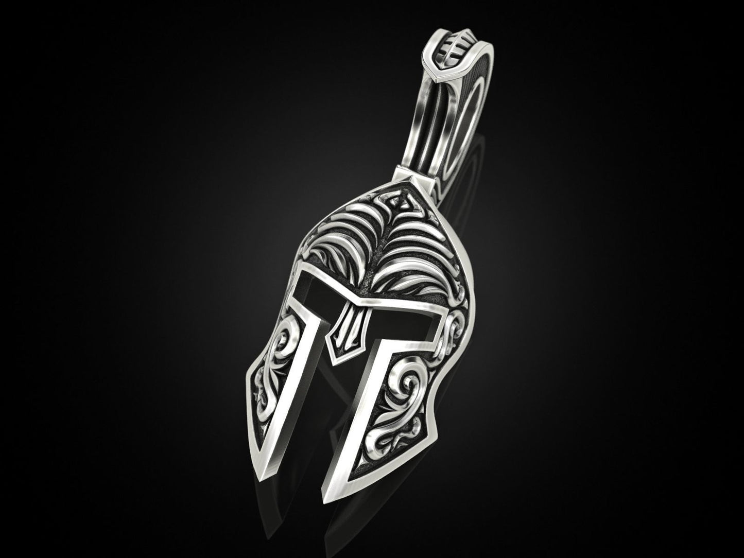 Gold Spartan Helmet Pendant