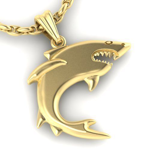 Gold Shark Pendant