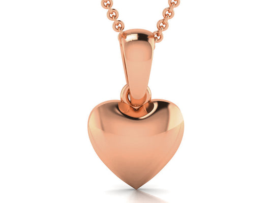 Gold Heart Charm Pendant