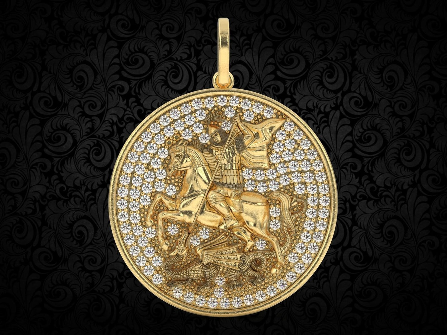 St George Dragon Hunter Pendant