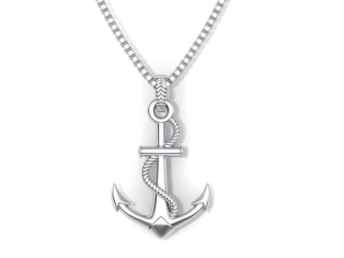 Silver Anchor Necklace