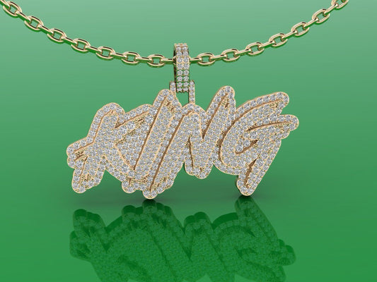 Gold Diamond KING Necklace