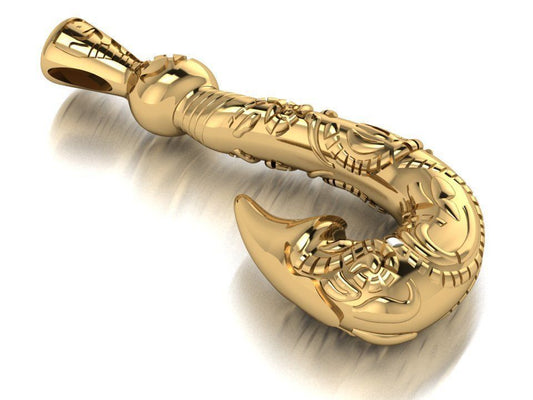 Gold Hook Pendant