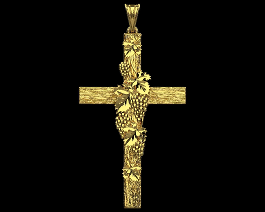 Gold Unique Cross Pendant