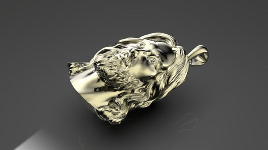 Gold Jesus Pendant