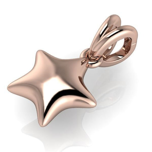 Gold Puffy Heart Pendant