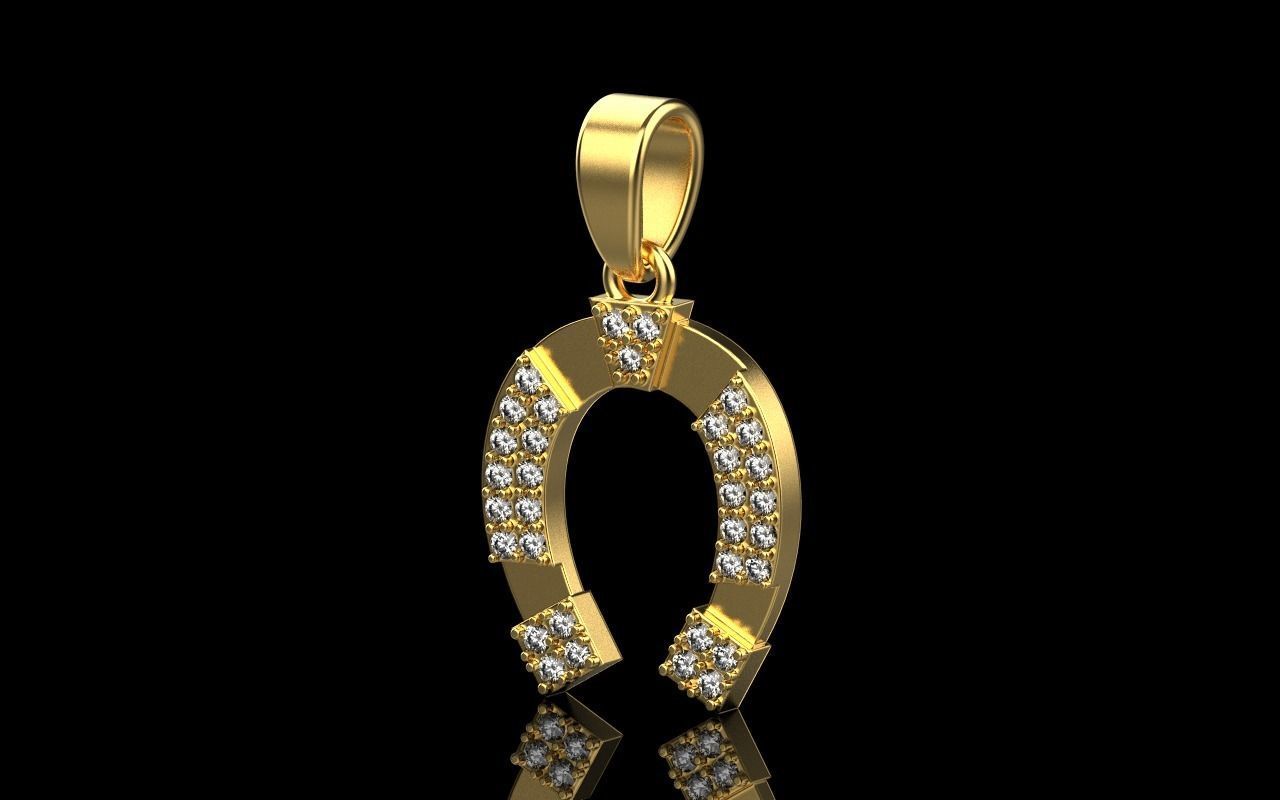 Horseshoe Pendant Necklace