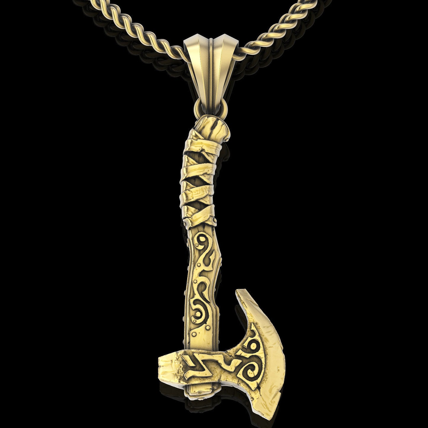 Gold Axe Necklace
