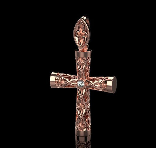 Orthodox Diamond Cross Necklace