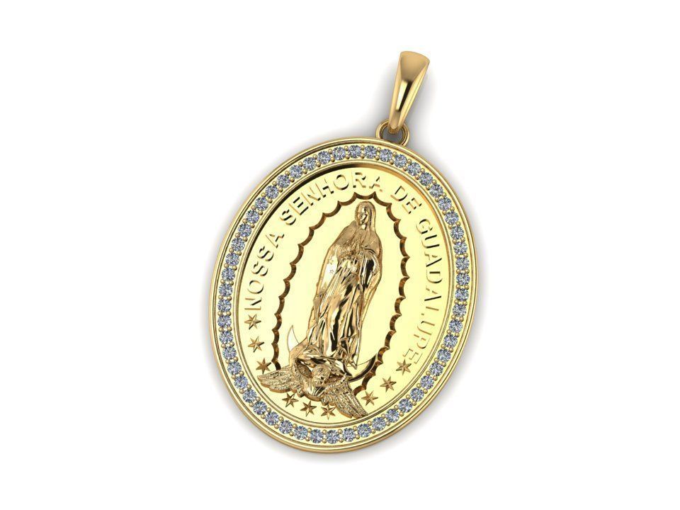 Gold Guadalupe Diamond Pendant