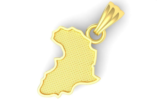Gold Africa Map Necklace