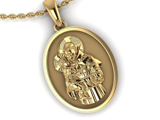 Gold Saint Anthony Pendant