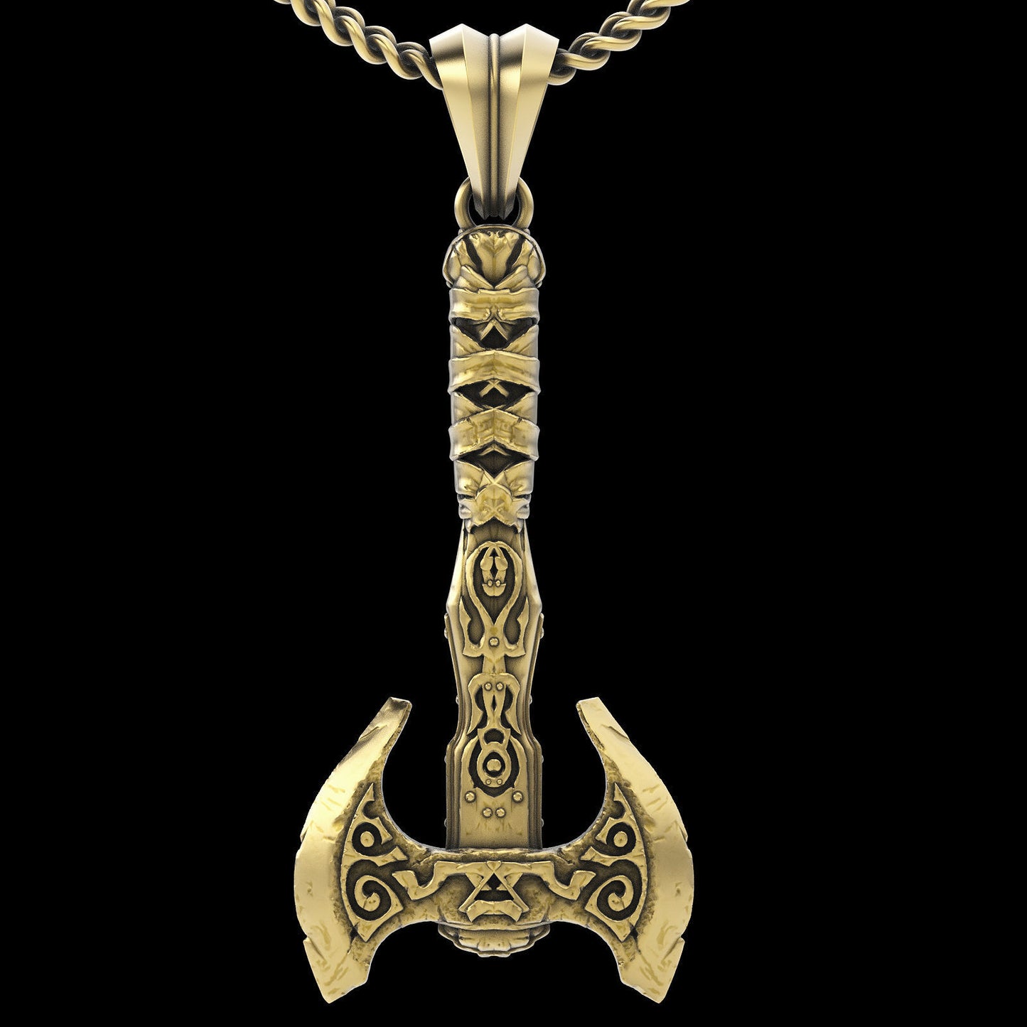 Gold Axe Necklace