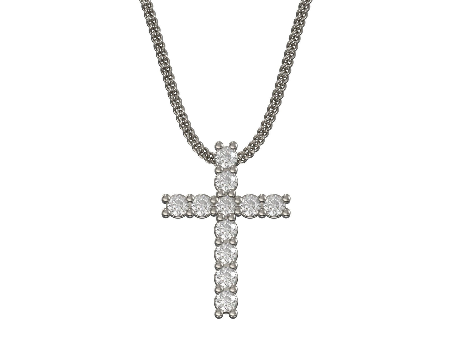 Cross Necklace with Lab Grown Diamonds