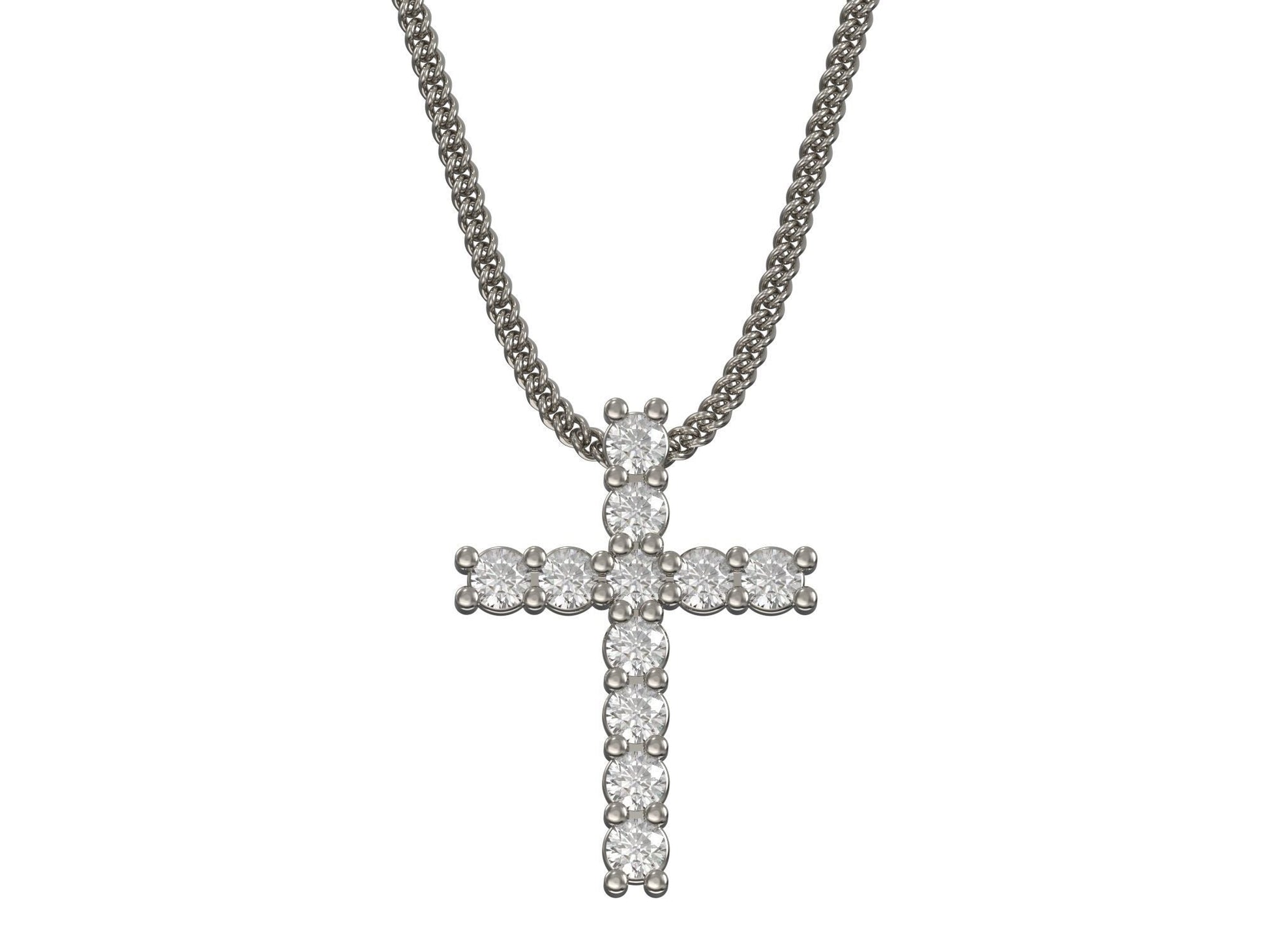 Cross Necklace with Lab Grown Diamonds