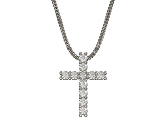 Cross Necklace with Lab Grown Diamonds