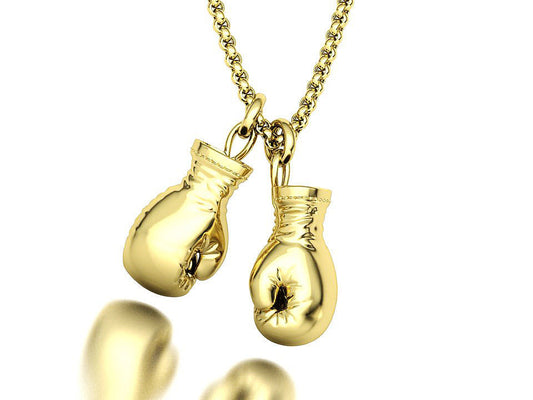 Gold Boxing Glove Pendant