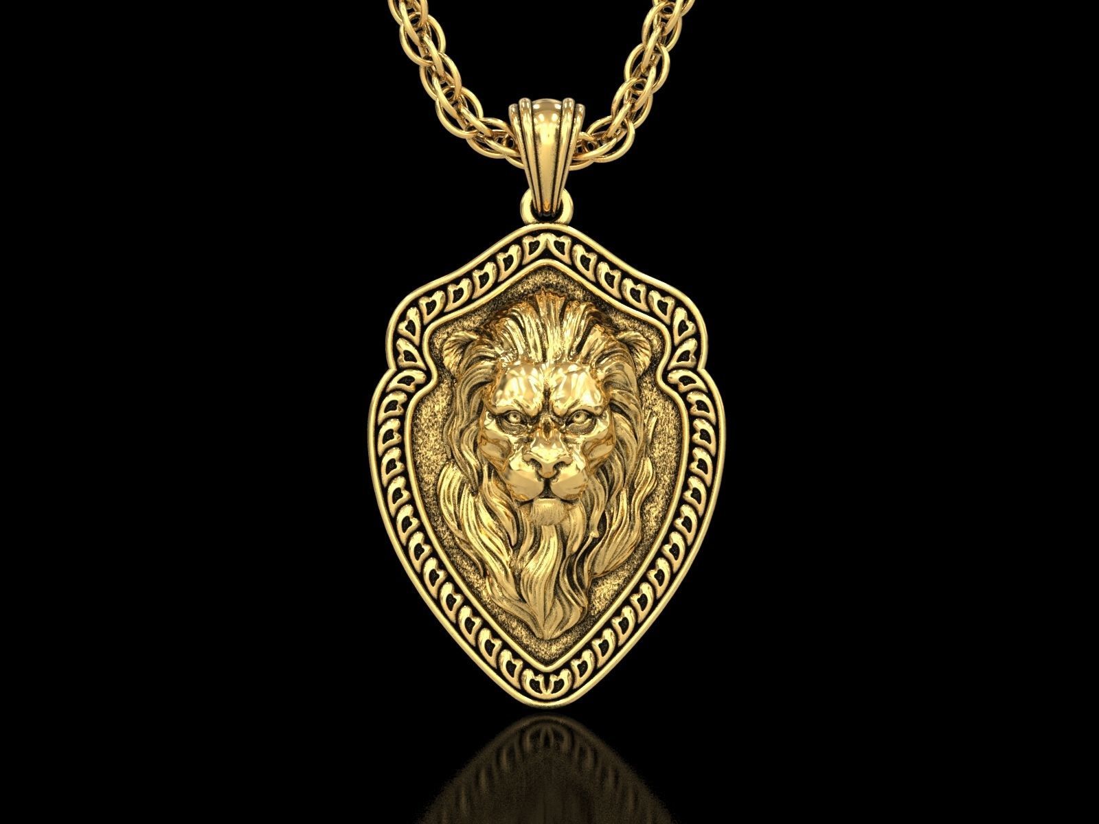Gold Lion Pendant