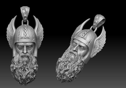 Viking Odin 3D Pendant