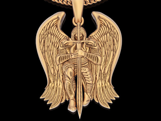 Gold Angel Warrior with Sword