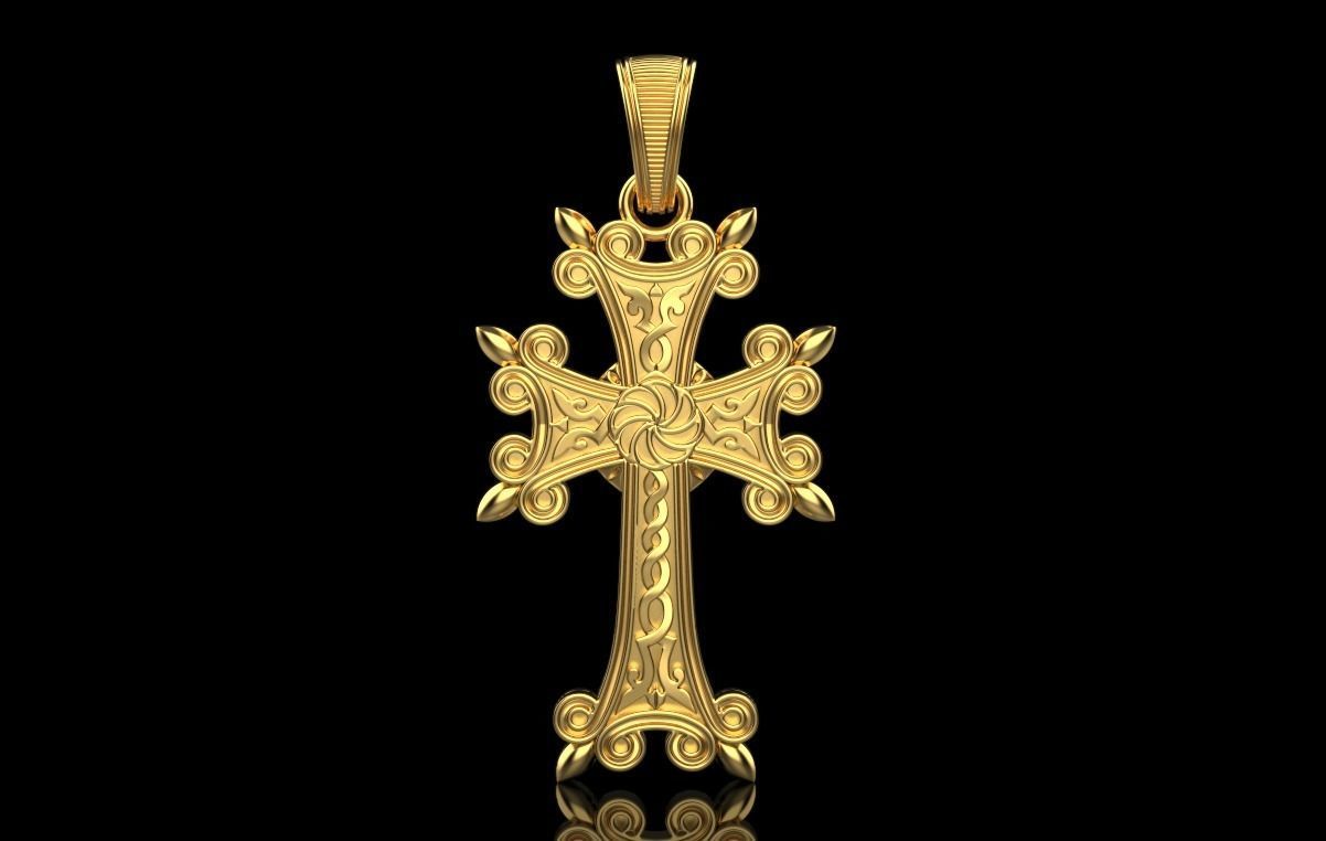 Gold Armenian Cross Necklace
