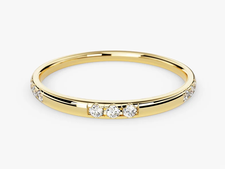 Diamond Thin Stacking Ring