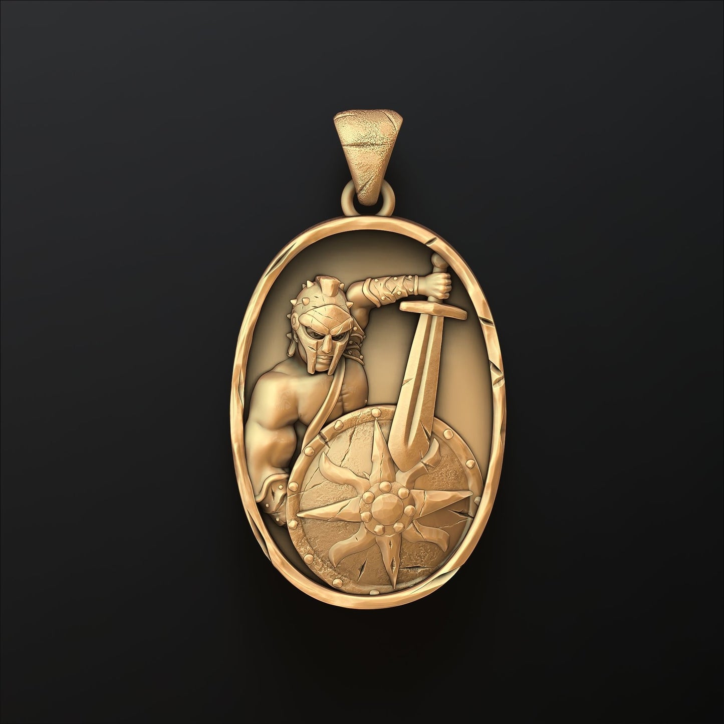 Gold Gladiator Pendant