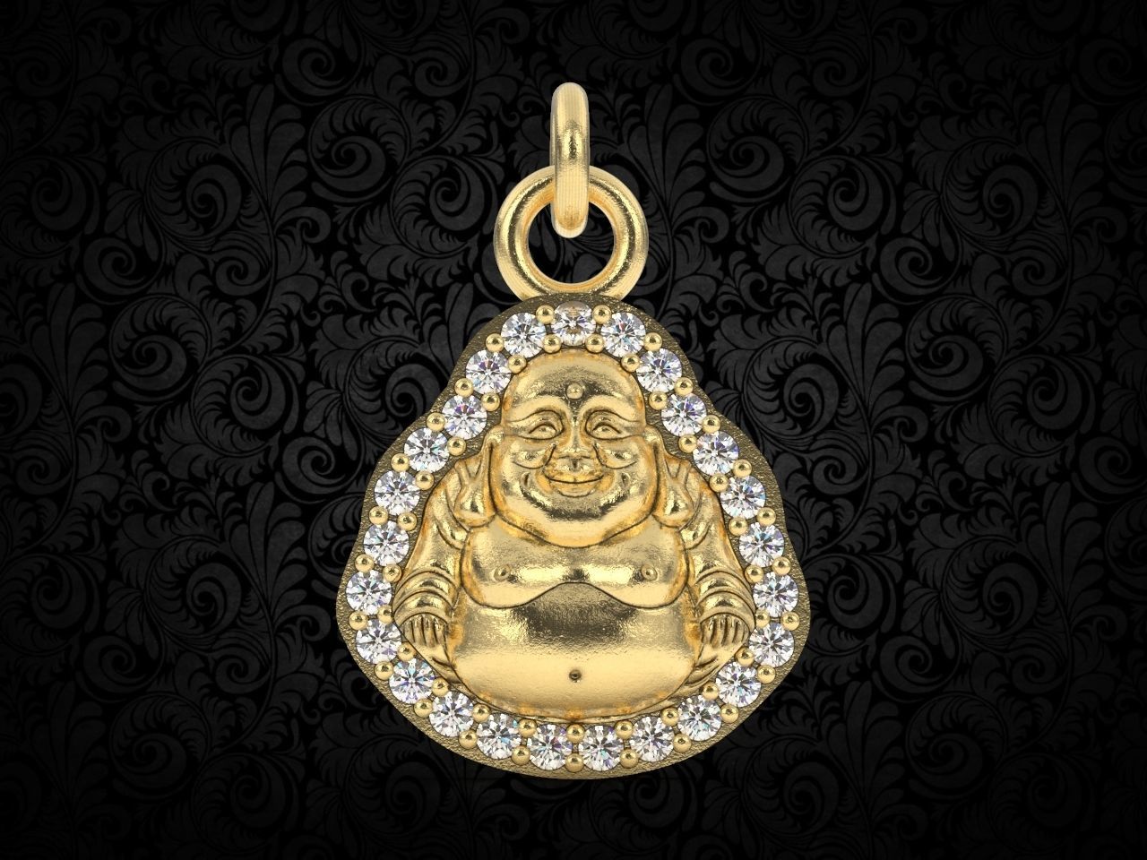 Gold Buddha Pendant