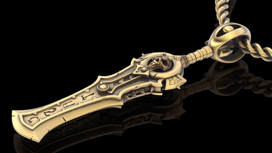 Gold Viking Sword Necklace