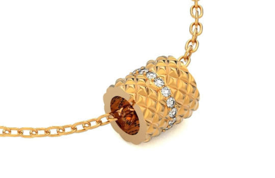 Gold Diamond Charm Pendant