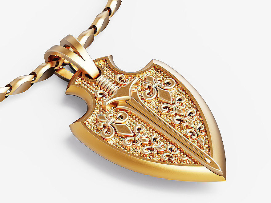 Sword Gold Pendant