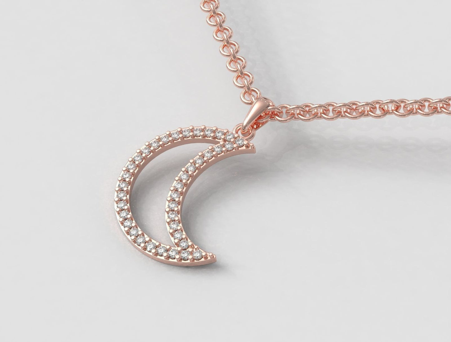 Rose gold pendant necklace