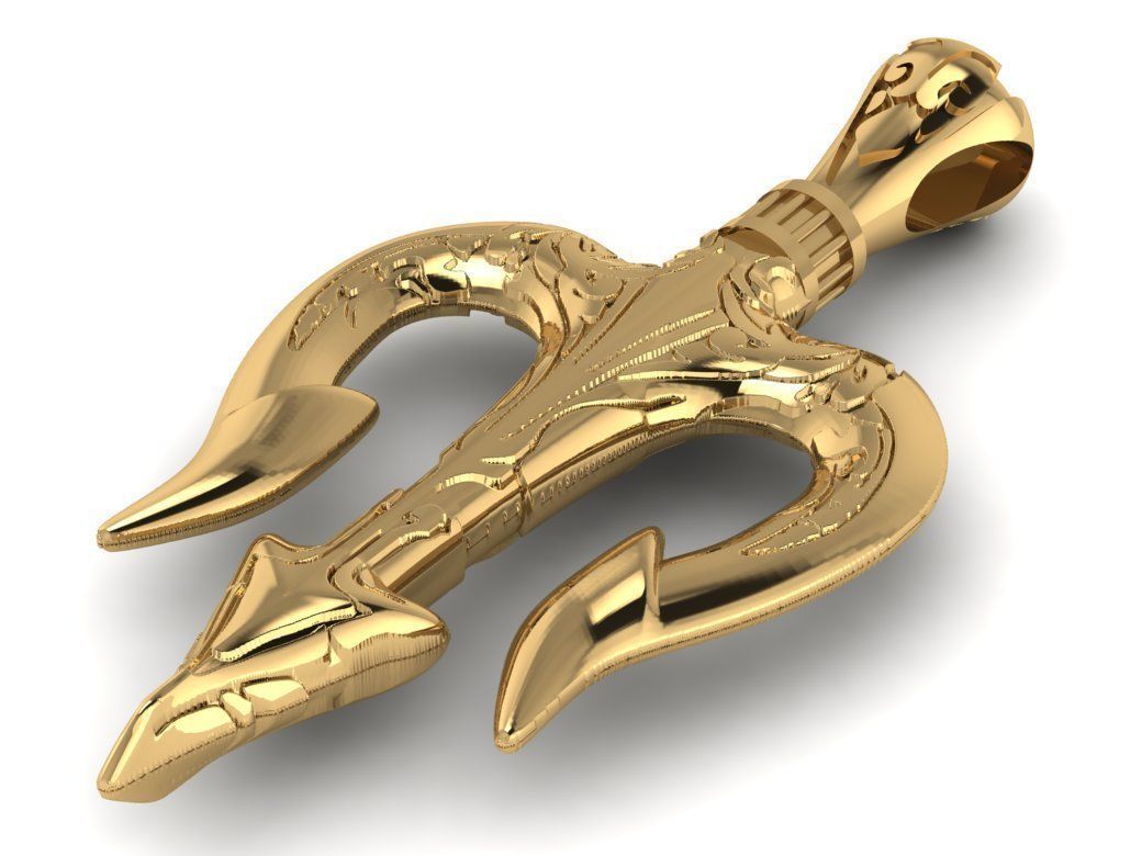 Trident Gold Pendant