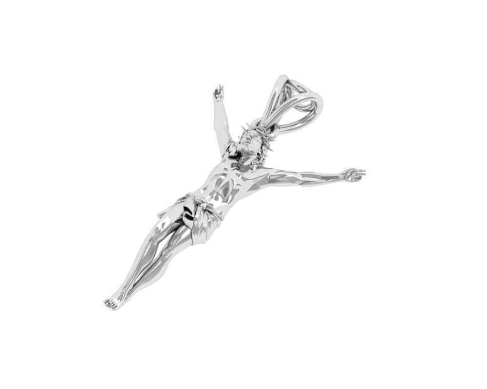 silver Jesus Necklace