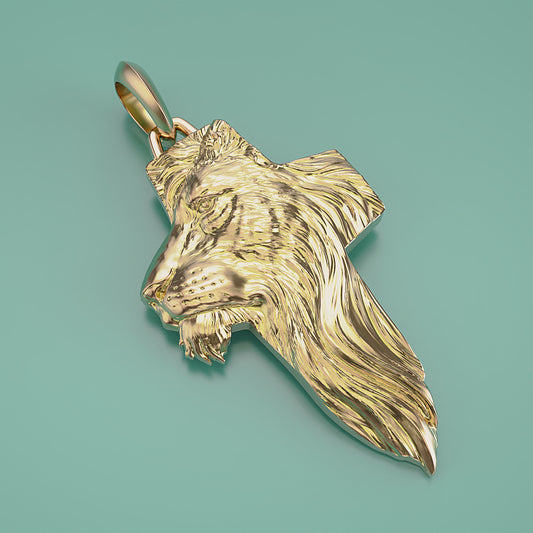 Lion Cross Pendant