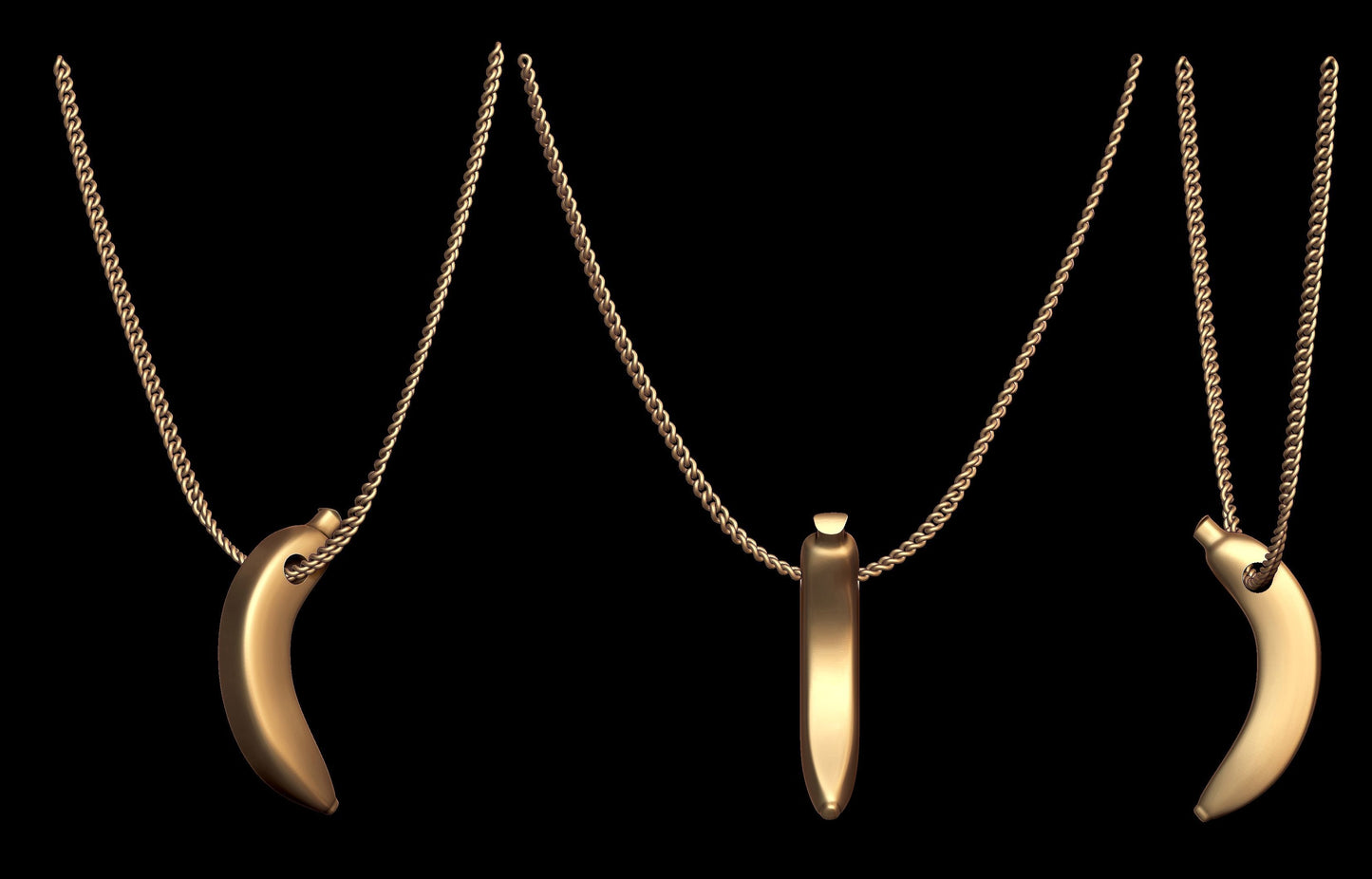 Gold Banana Pendant