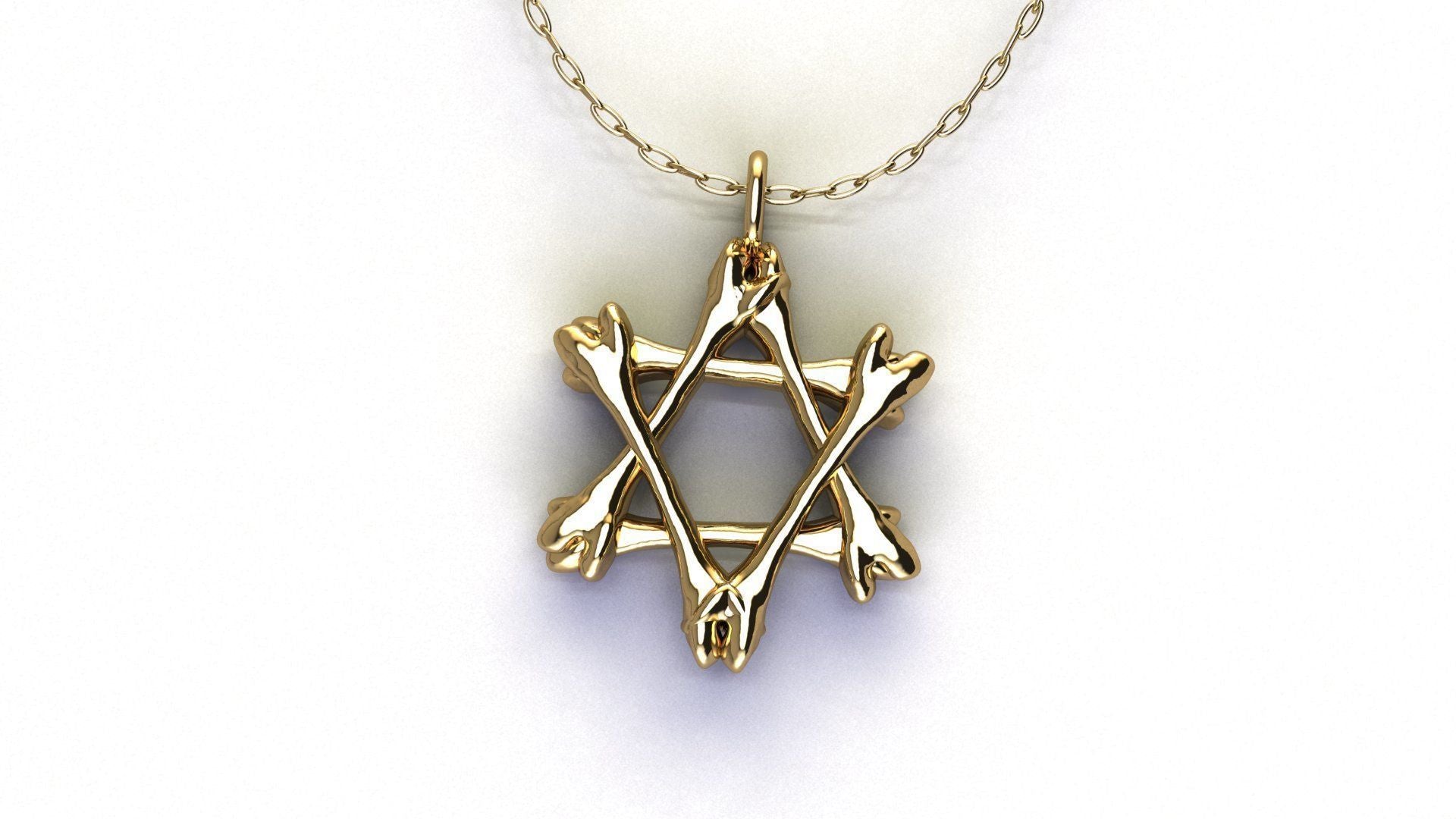 Bones Star of David Pendant