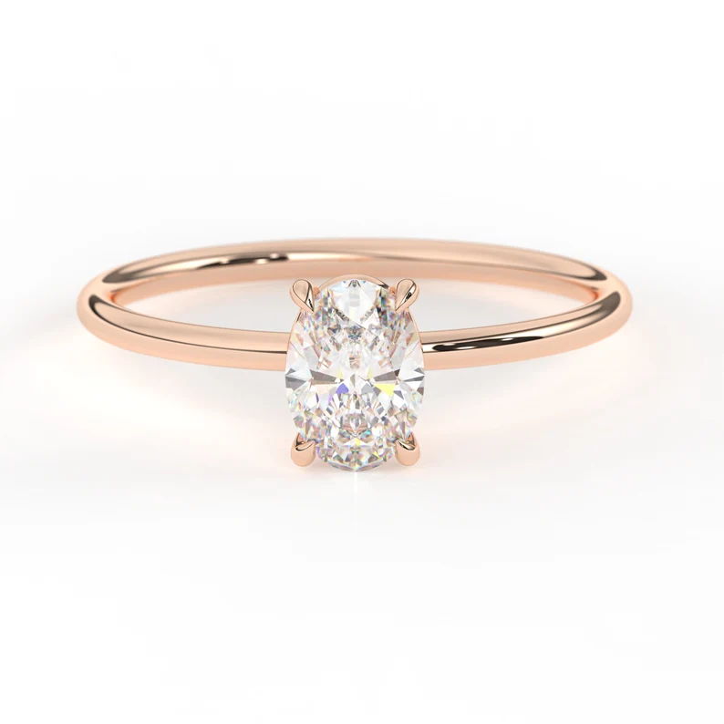 rose gold engagement ring