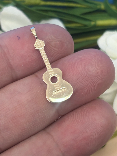 Authentic Gold Guitar Necklace