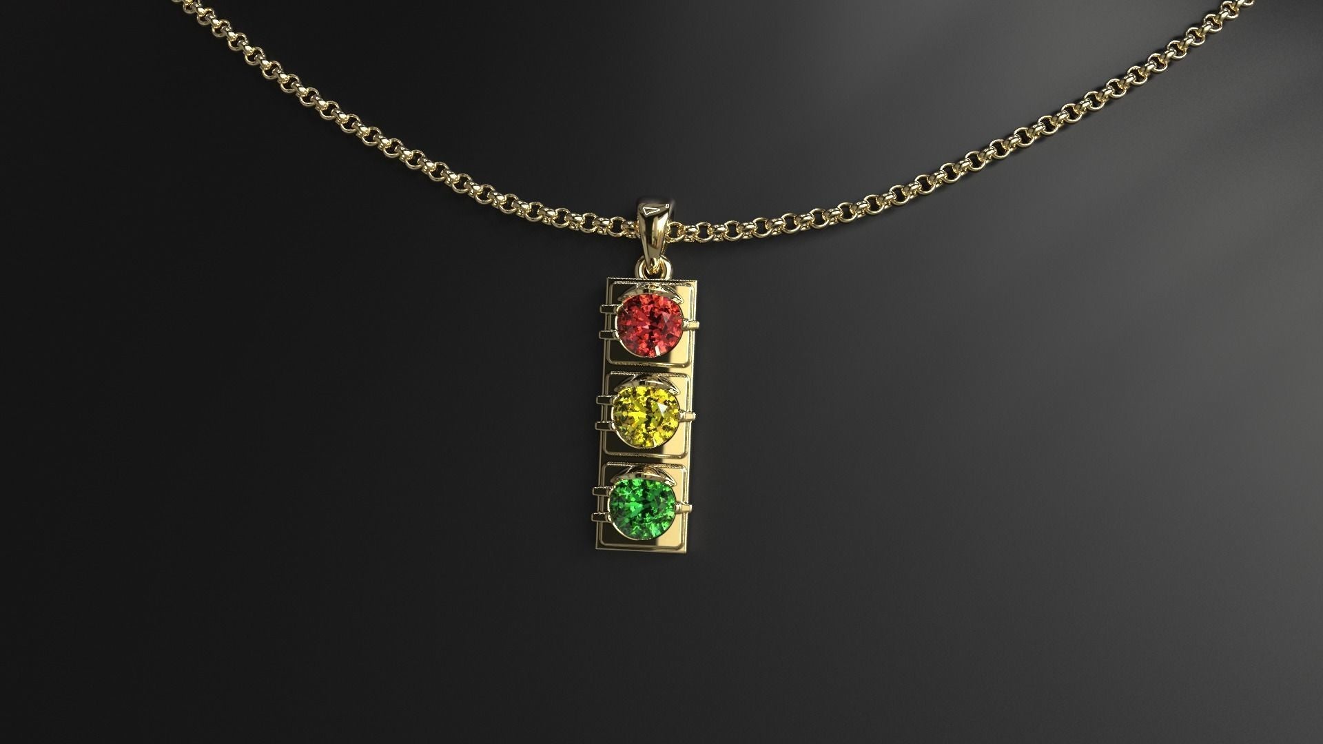 Traffic Light Necklace for Her